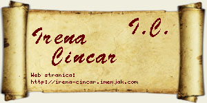 Irena Cincar vizit kartica
